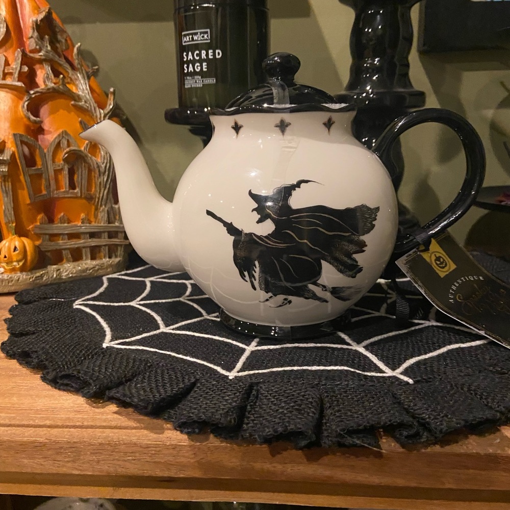 SOLD Spooky Night Witch Teapot